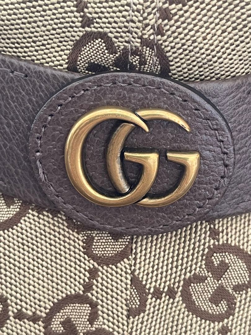 GUCCI バゲハ　GGモノグラム バケットハット　帽子　グッチ　キャンバス