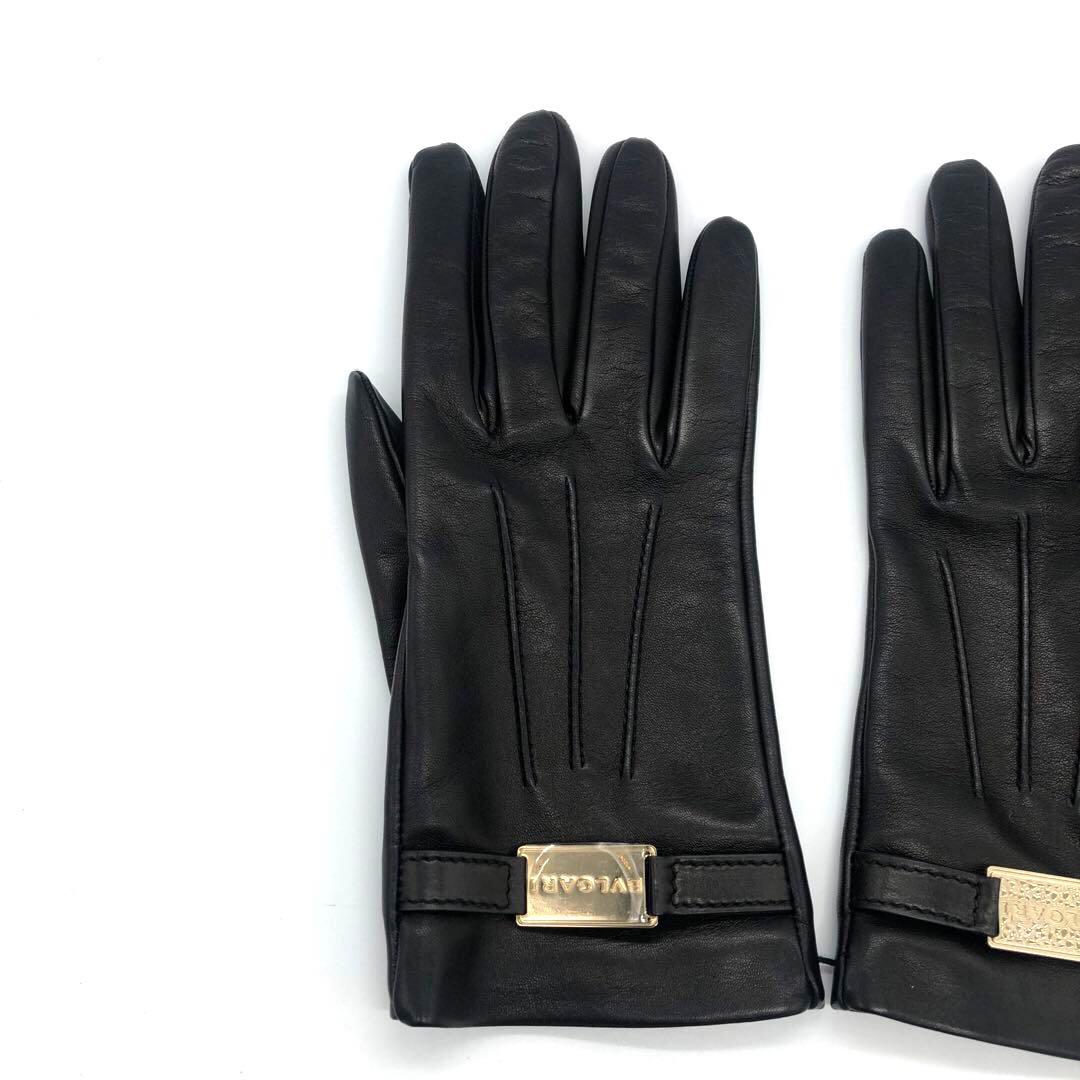 未使用✨ブルガリ レザー　手袋 ブラック