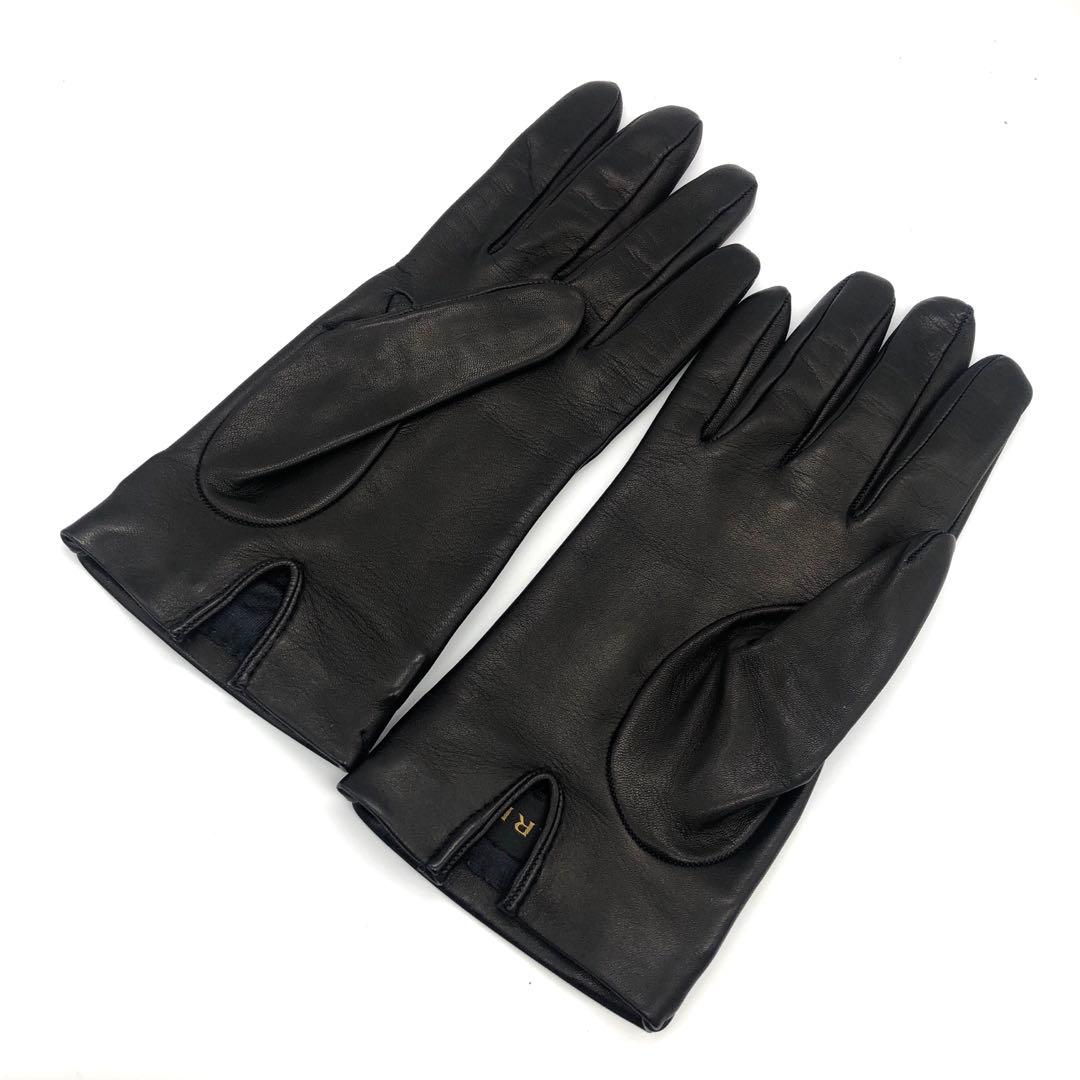 未使用✨ブルガリ レザー　手袋 ブラック