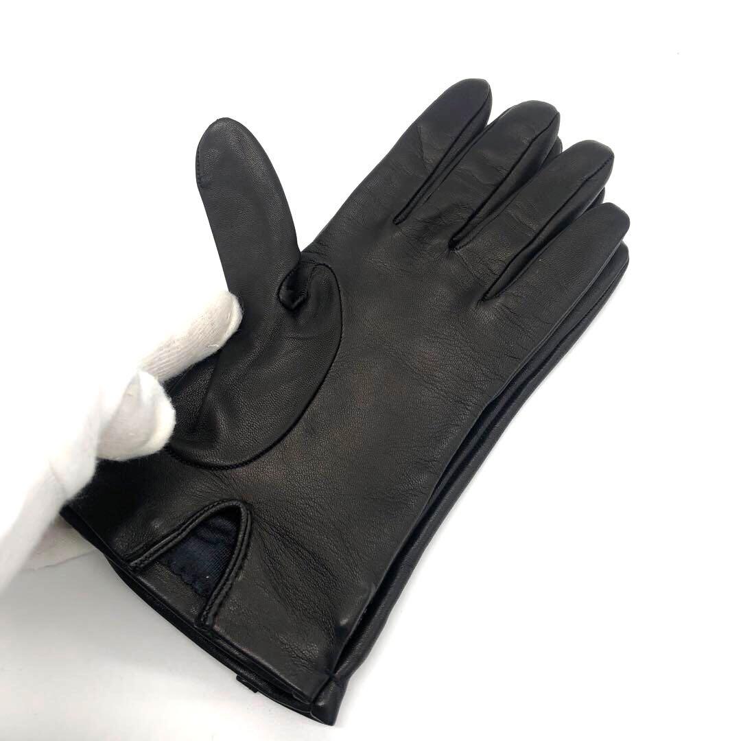 未使用✨ブルガリ レザー　手袋 ブラック
