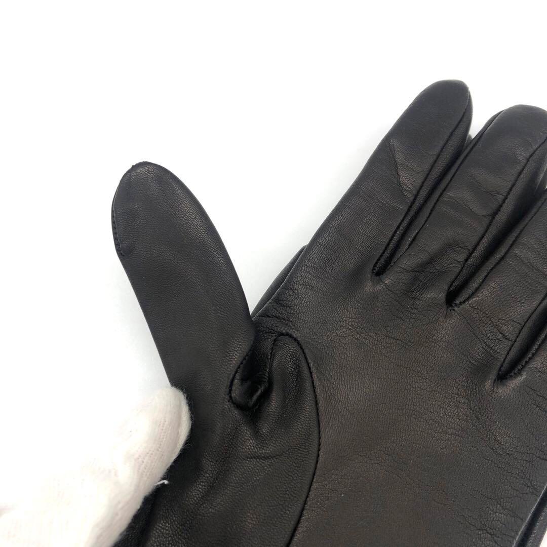 未使用✨ブルガリ レザー　手袋 ブラック