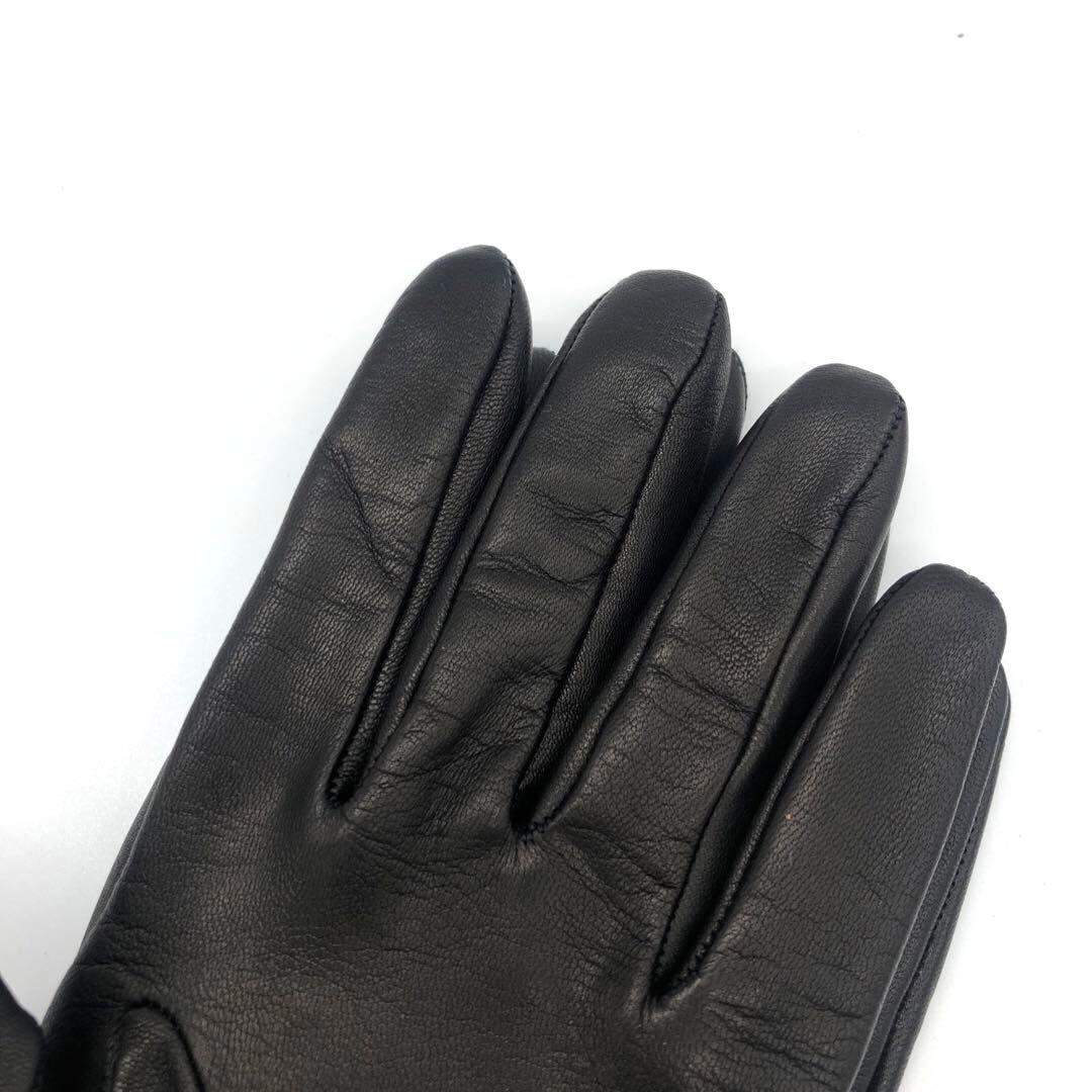 未使用✨ブルガリ レザー　手袋 ブラック