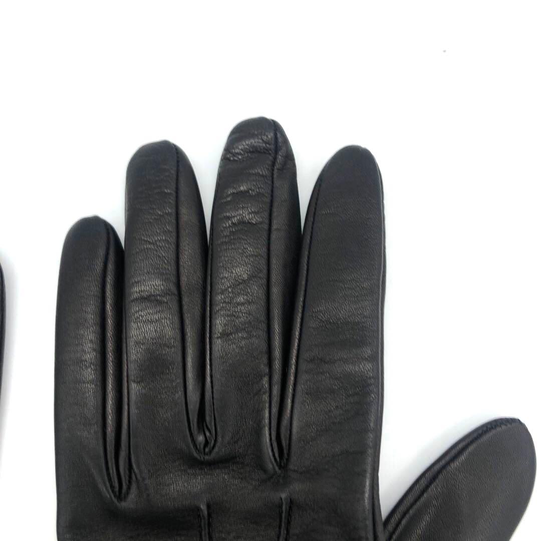 未使用✨ブルガリ レザー　手袋 ブラック
