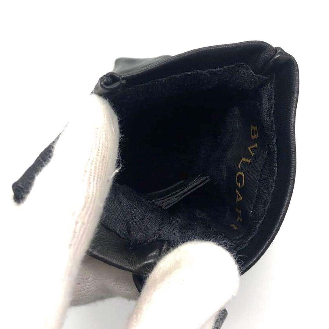 未使用✨ブルガリ レザー　手袋 ブラック