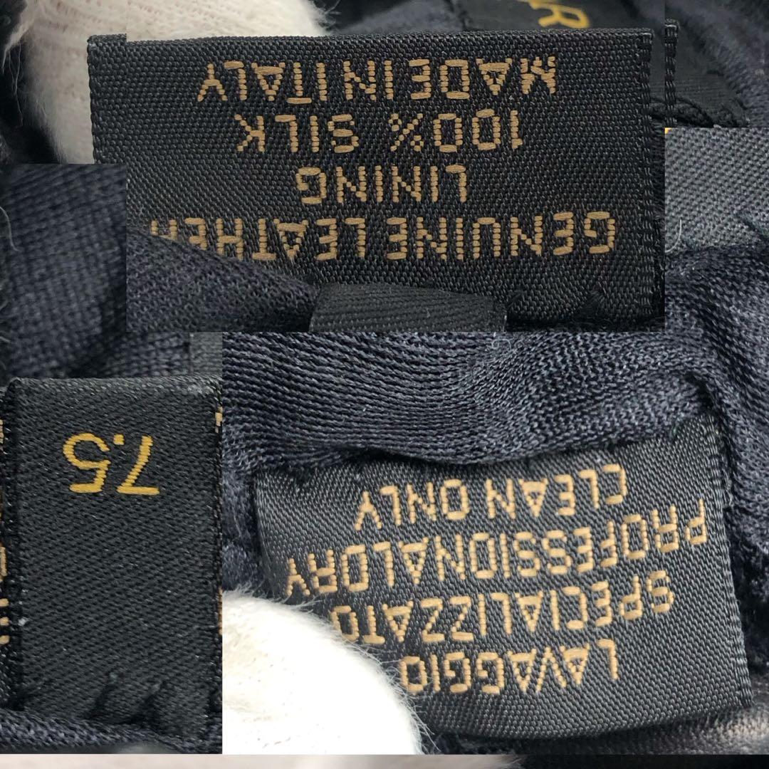 未使用✨ブルガリ レザー　手袋 ブラック