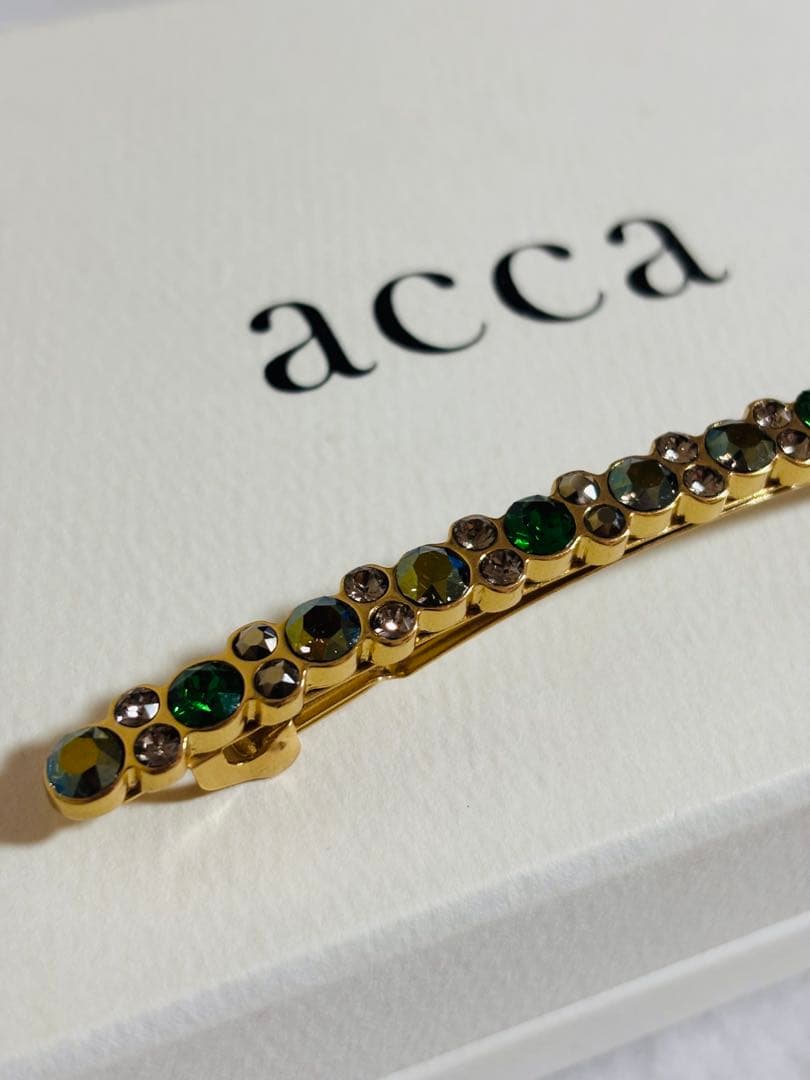 【レア/極美品】アッカ acca クリップ バレッタ グリーン