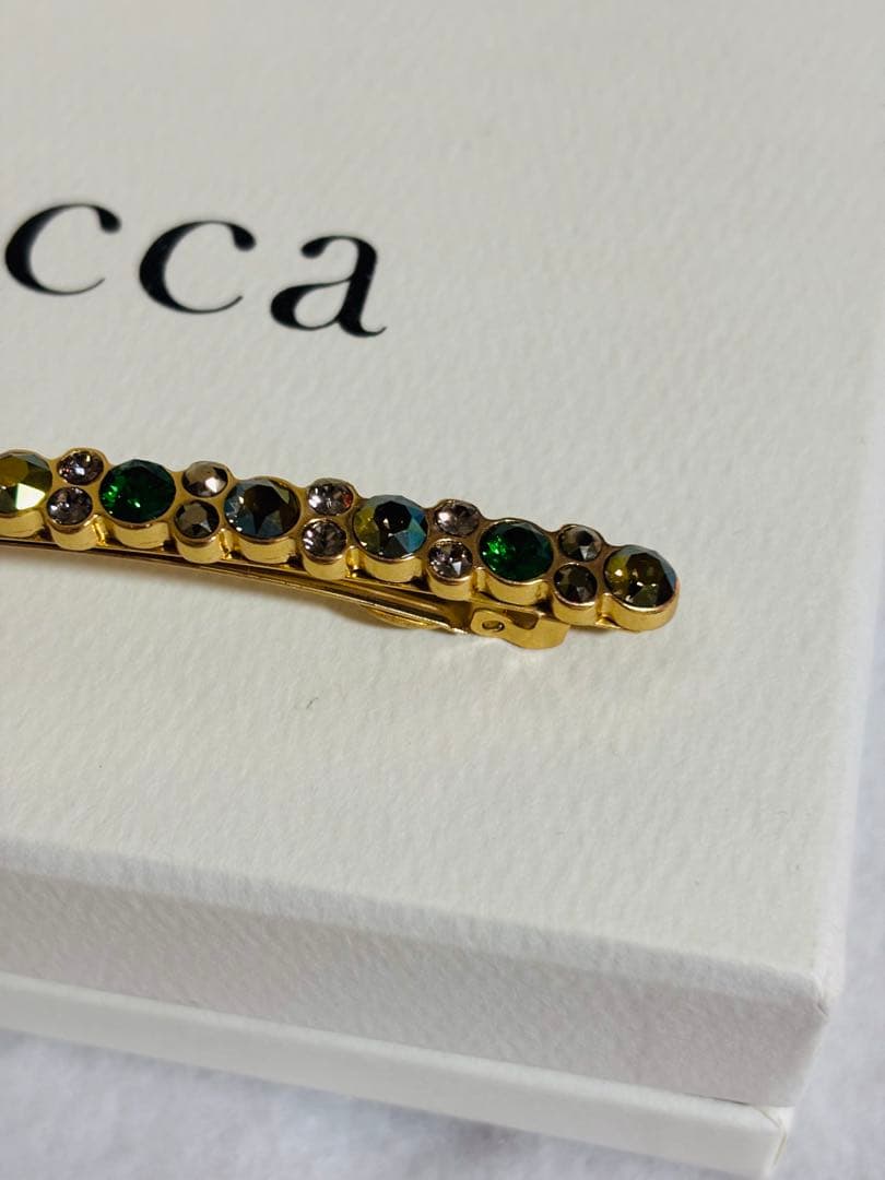 【レア/極美品】アッカ acca クリップ バレッタ グリーン