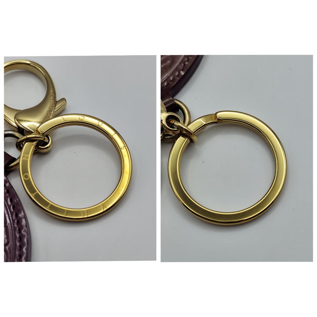 鑑定済・極美品ルイヴィトン ヴェルニ ポルトクレロン キーホルダーバックチャーム