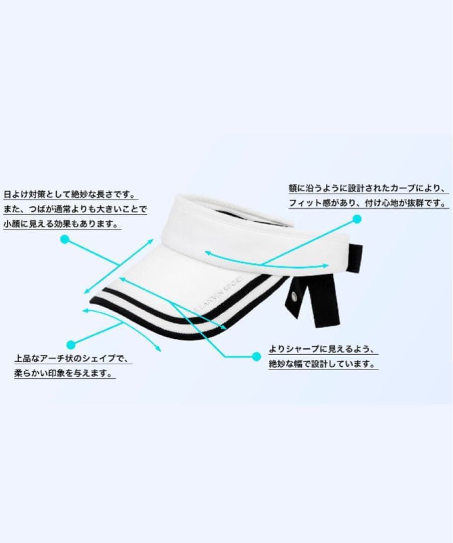 LANVIN SPORT ランバンスポール　切替ライン　リボンバイザー