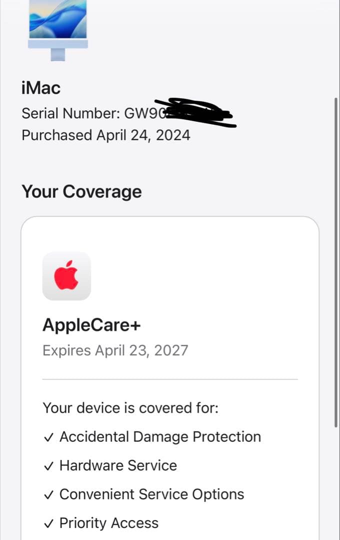 Macデスクトップ iMac M3 16GB 512GB 4.5K 8C 8C Retina2023