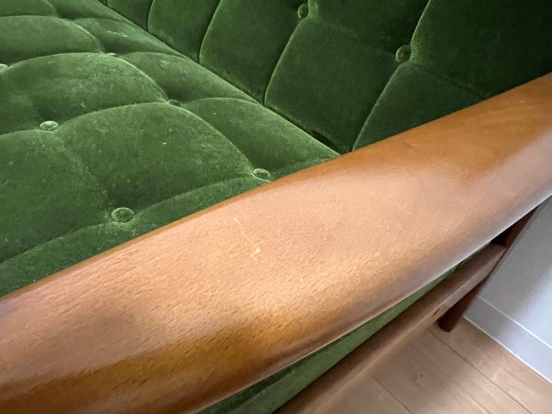 カリモク60（Kチェア）2シーター モケットグリーン