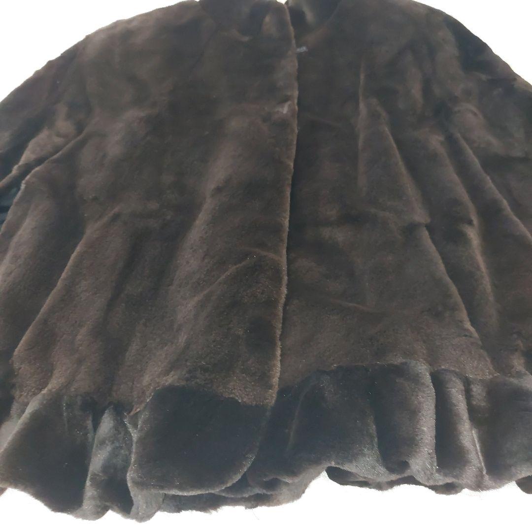 極上の肌触り シェアードミンク イタリアARIANNA フレア ケープコート