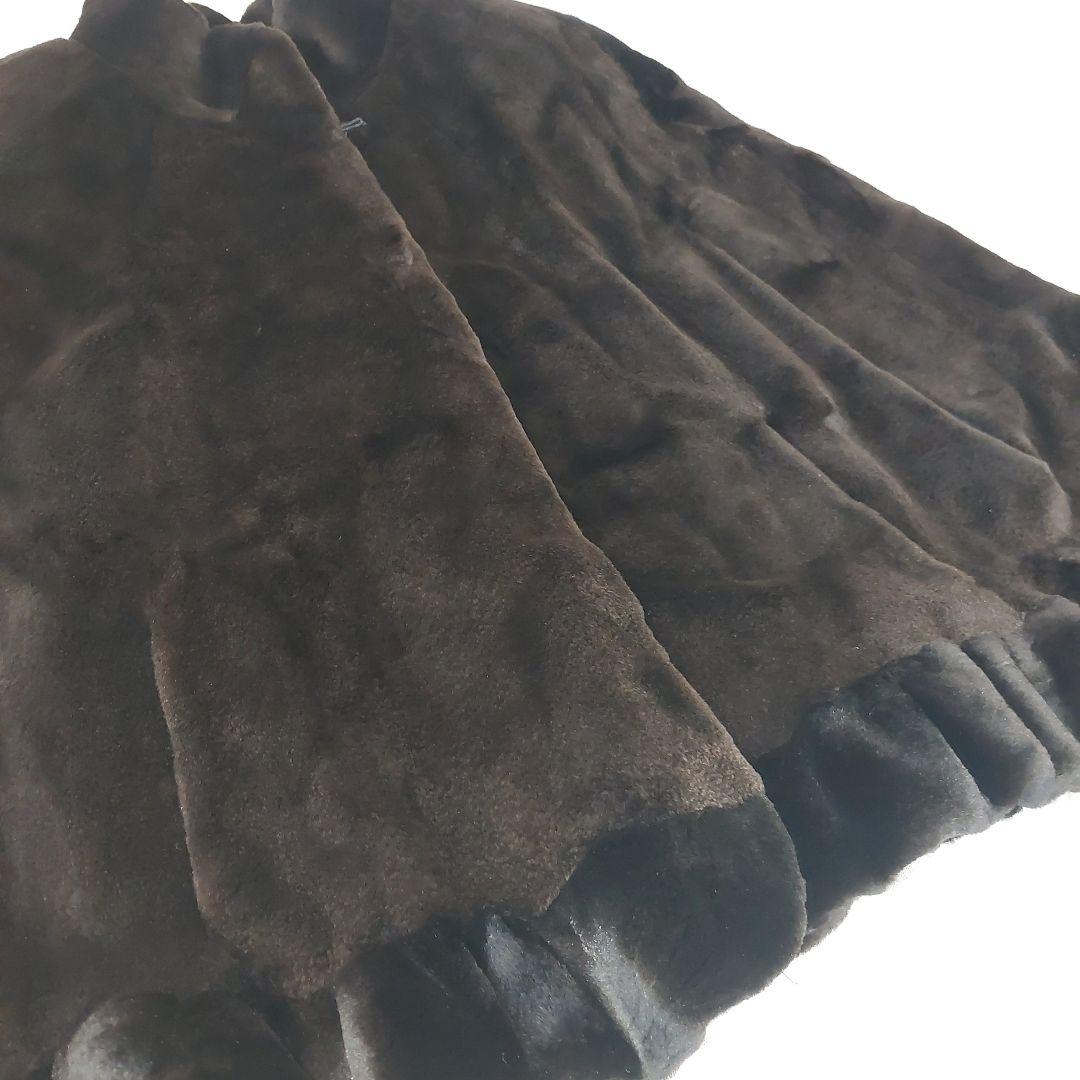 極上の肌触り シェアードミンク イタリアARIANNA フレア ケープコート