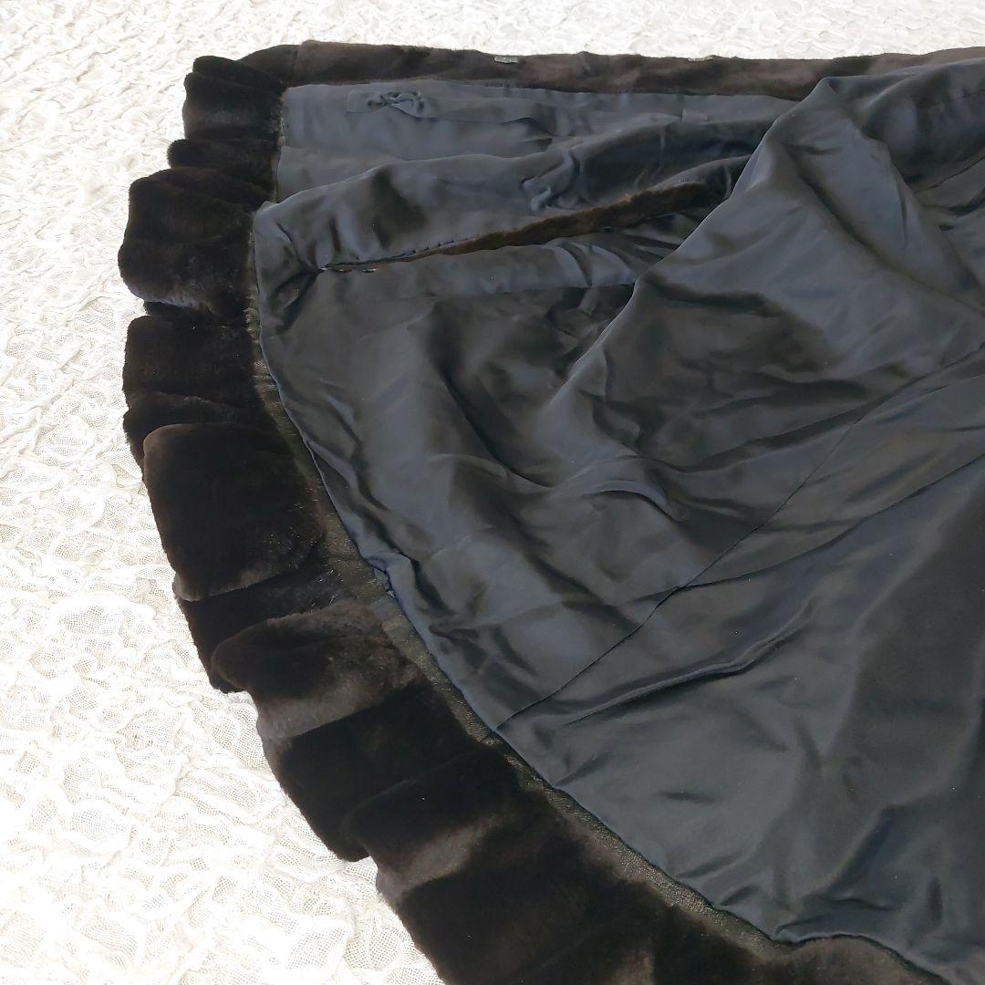 極上の肌触り シェアードミンク イタリアARIANNA フレア ケープコート