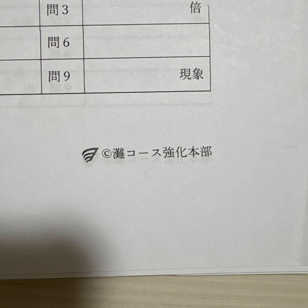 2025年浜学園灘コース強化本部　小6 おやすみ前の10分間　理科１回〜70回