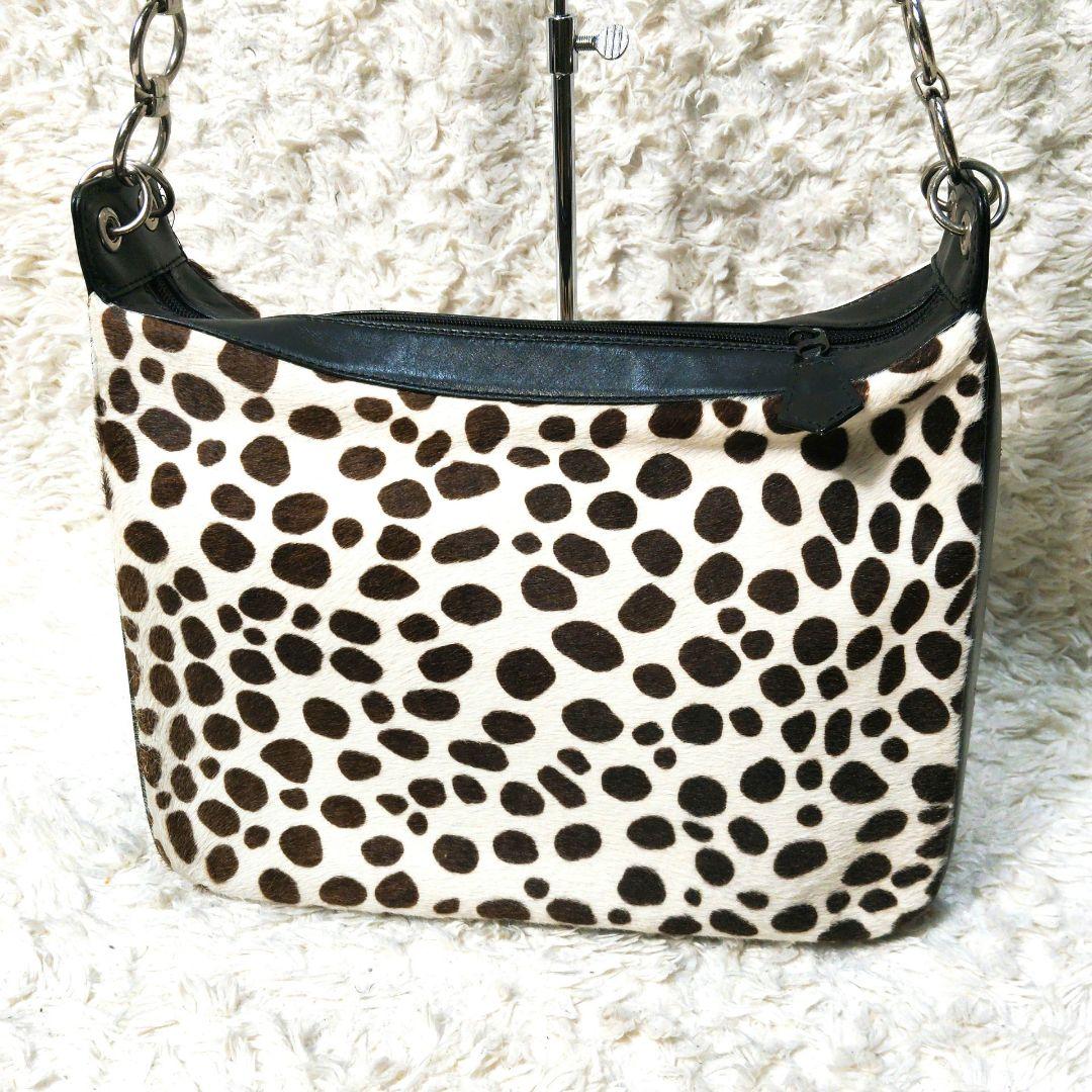 YSL イヴ・サンローラン ワンショルダーバッグ ハラコ チェーンショルダー