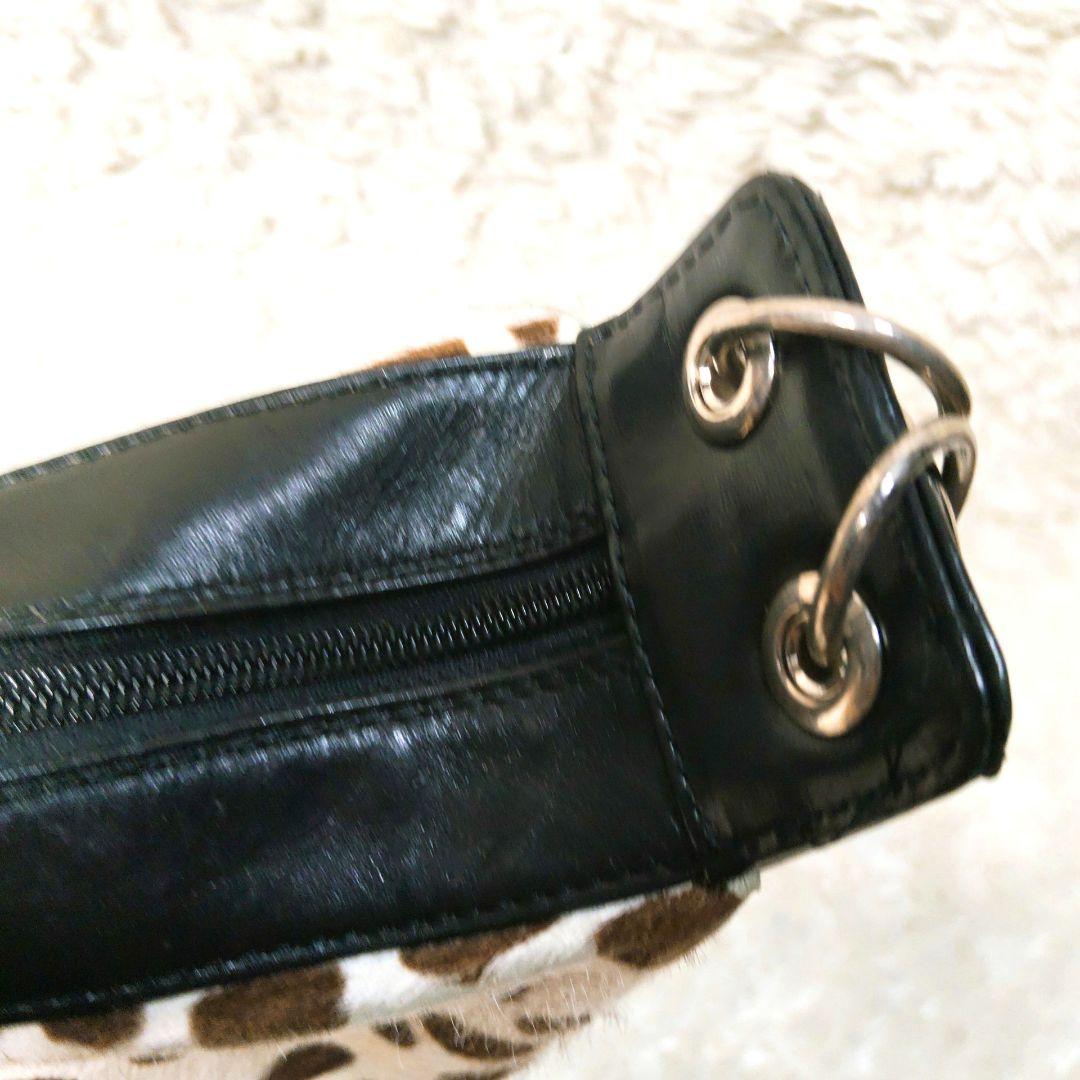 YSL イヴ・サンローラン ワンショルダーバッグ ハラコ チェーンショルダー