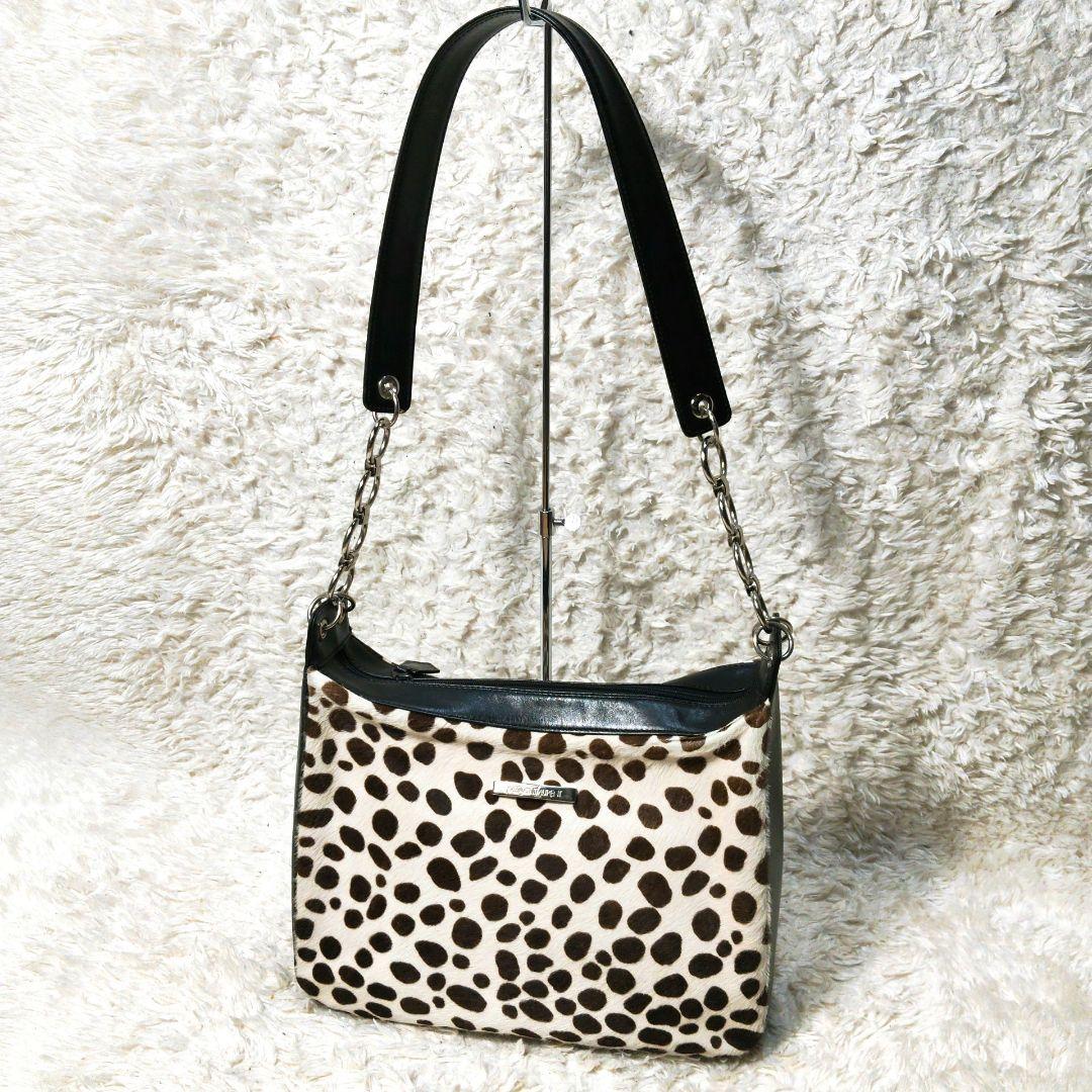 YSL イヴ・サンローラン ワンショルダーバッグ ハラコ チェーンショルダー