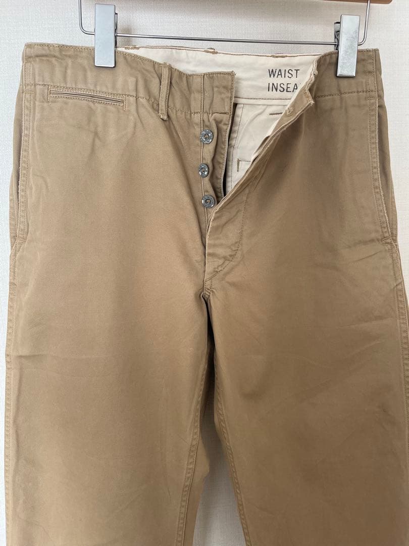 RRL ビームスプラス別注 VH-63 w29ベージュ チノパン ボタンフライ