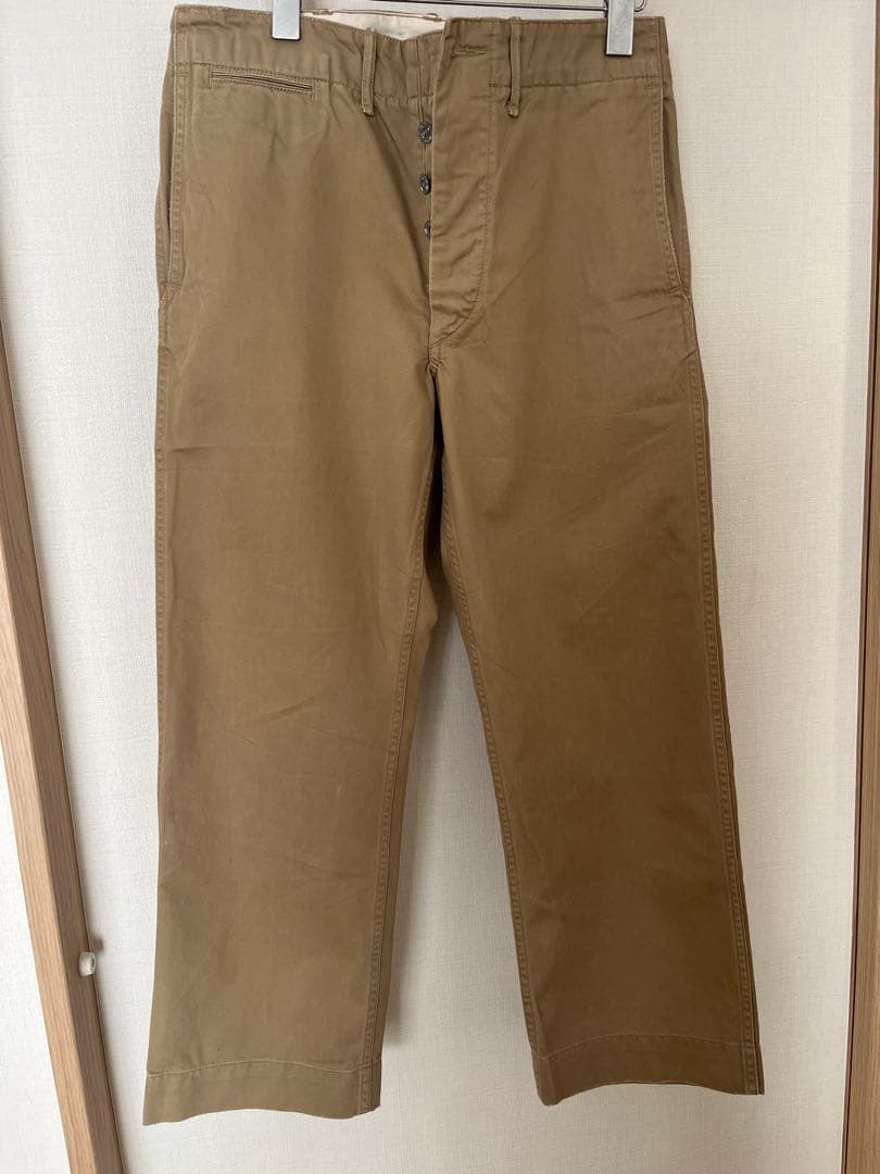 RRL ビームスプラス別注 VH-63 w29ベージュ チノパン ボタンフライ