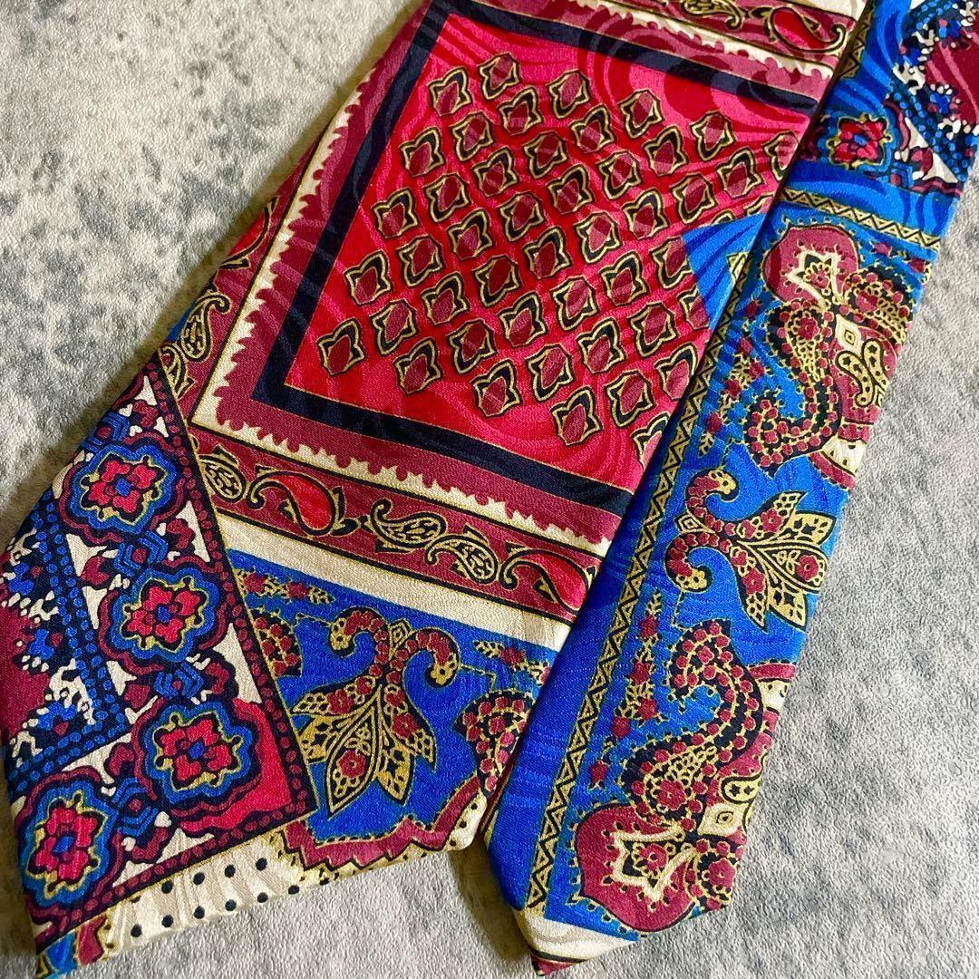 極美品 GANNI VERSACE & 五大陸ネクタイ 極上ウール ダブルスーツ