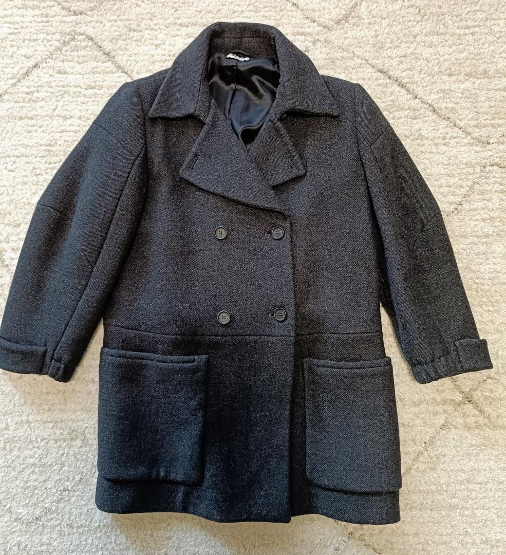 miu miu ダークグレー Pコート ピーコート