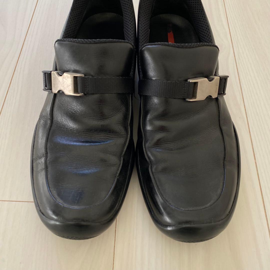 靴 1990s archive prada sports leather shoes