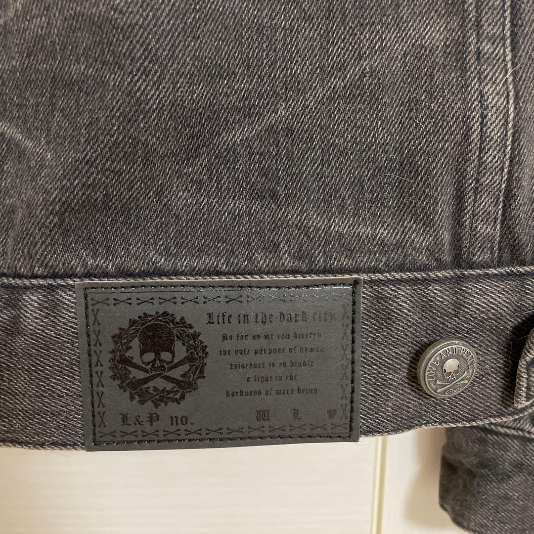 ロエン　ブラックデニムジャケット スカルデザイン　ロエンジーンズ　Gジャン