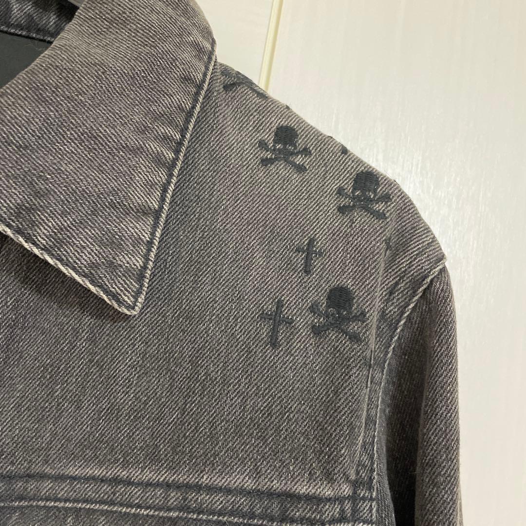 ロエン　ブラックデニムジャケット スカルデザイン　ロエンジーンズ　Gジャン