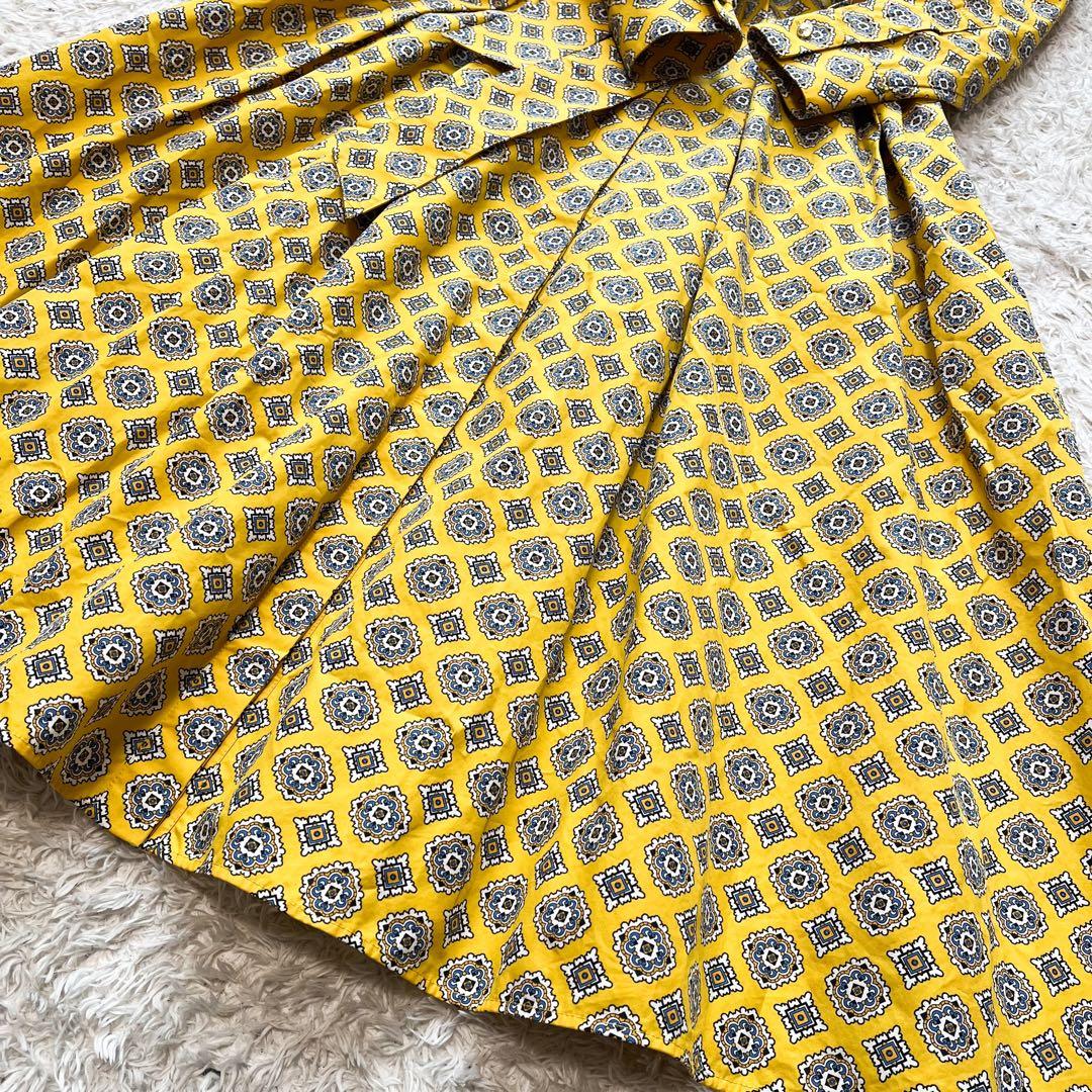 最高級白タグ✨MAXMARA コットンポプリンドレス ロゴボタン ベルト付 34