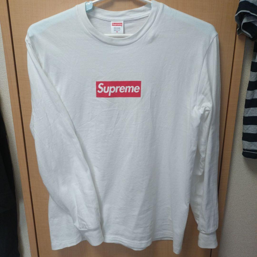 Supreme ボックスロゴロングスリーブTシャツ Mサイズ ホワイト