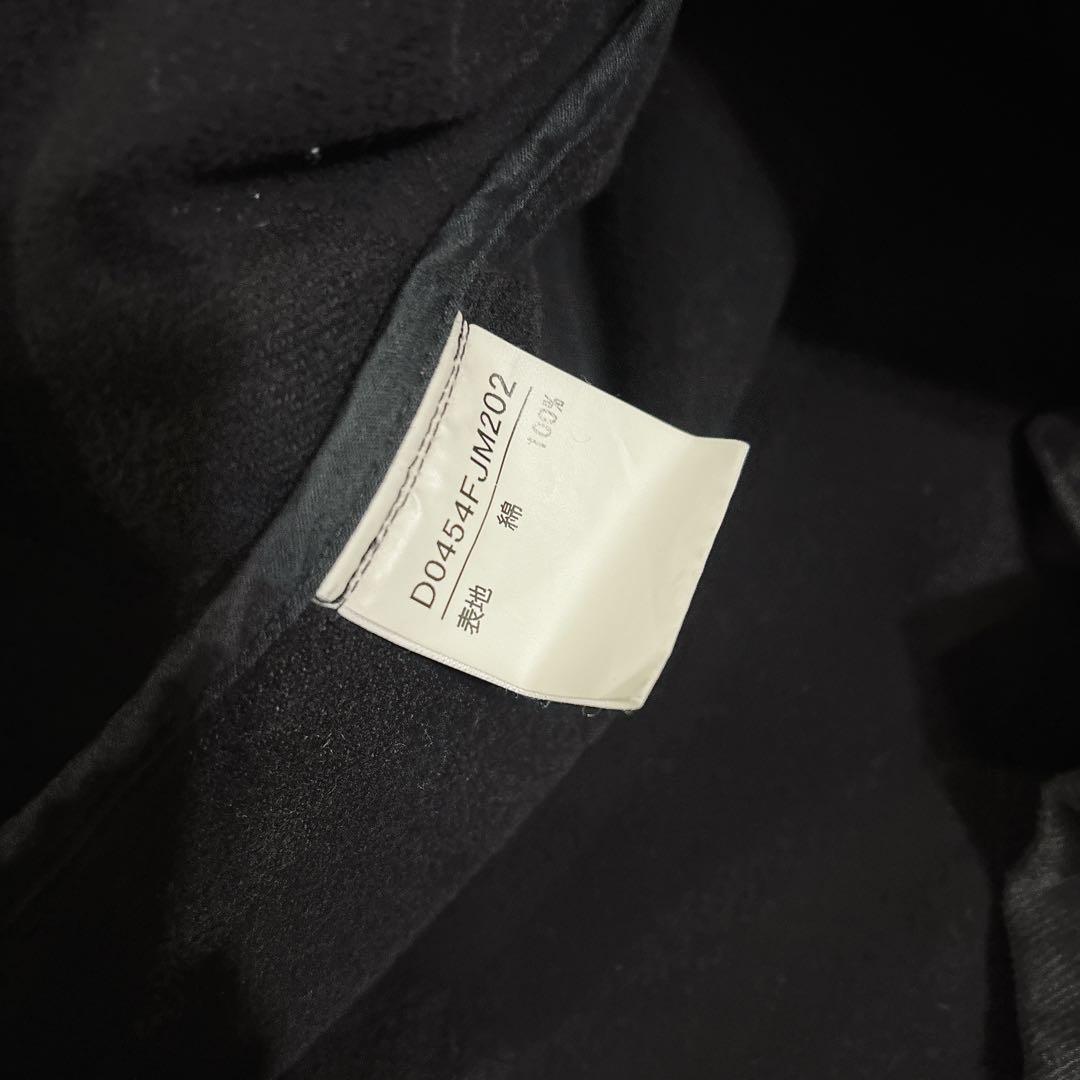 PAPAS カバーオール 襟袖 コーデュロイ ネイビー ブラック ロゴ刺繍