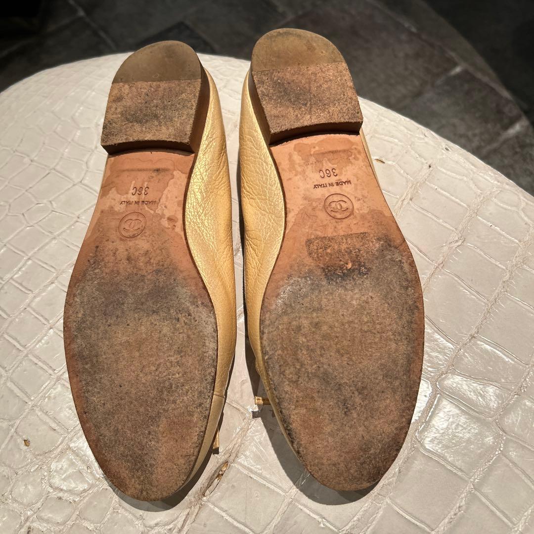 CHANEL ベージュ バレエシューズ