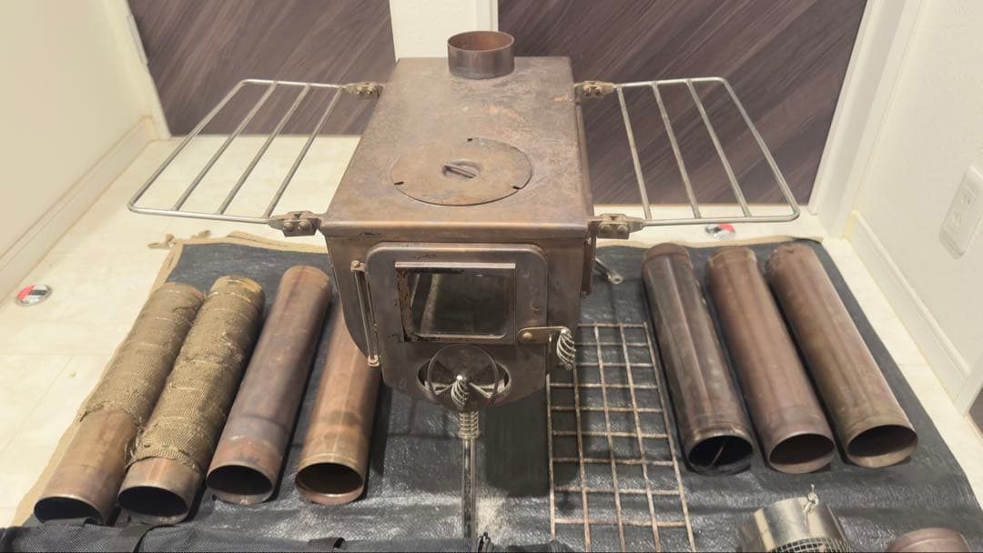 テンマクデザイン ウッド ストーブ サイドヴュー L オプション付き