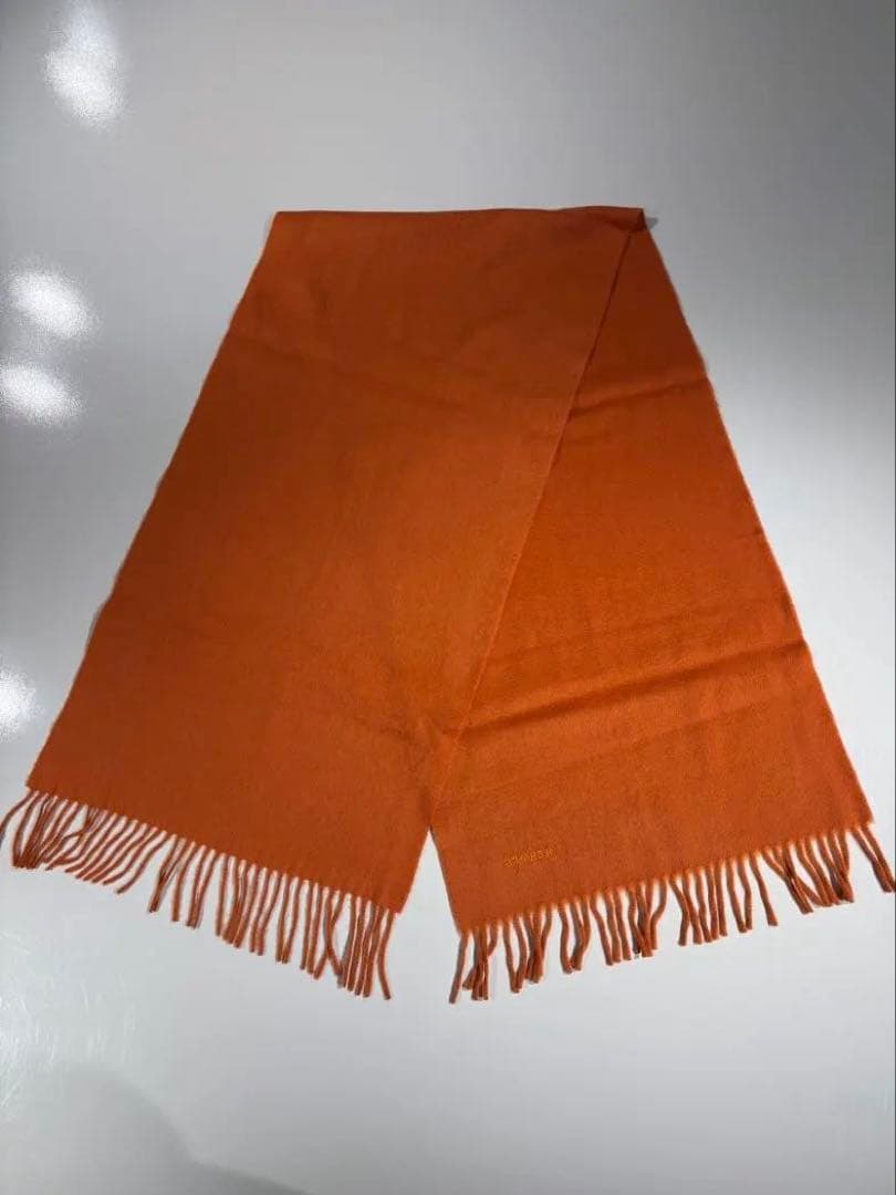 ［美品］HERMES エルメス　カシミヤマフラー ストール