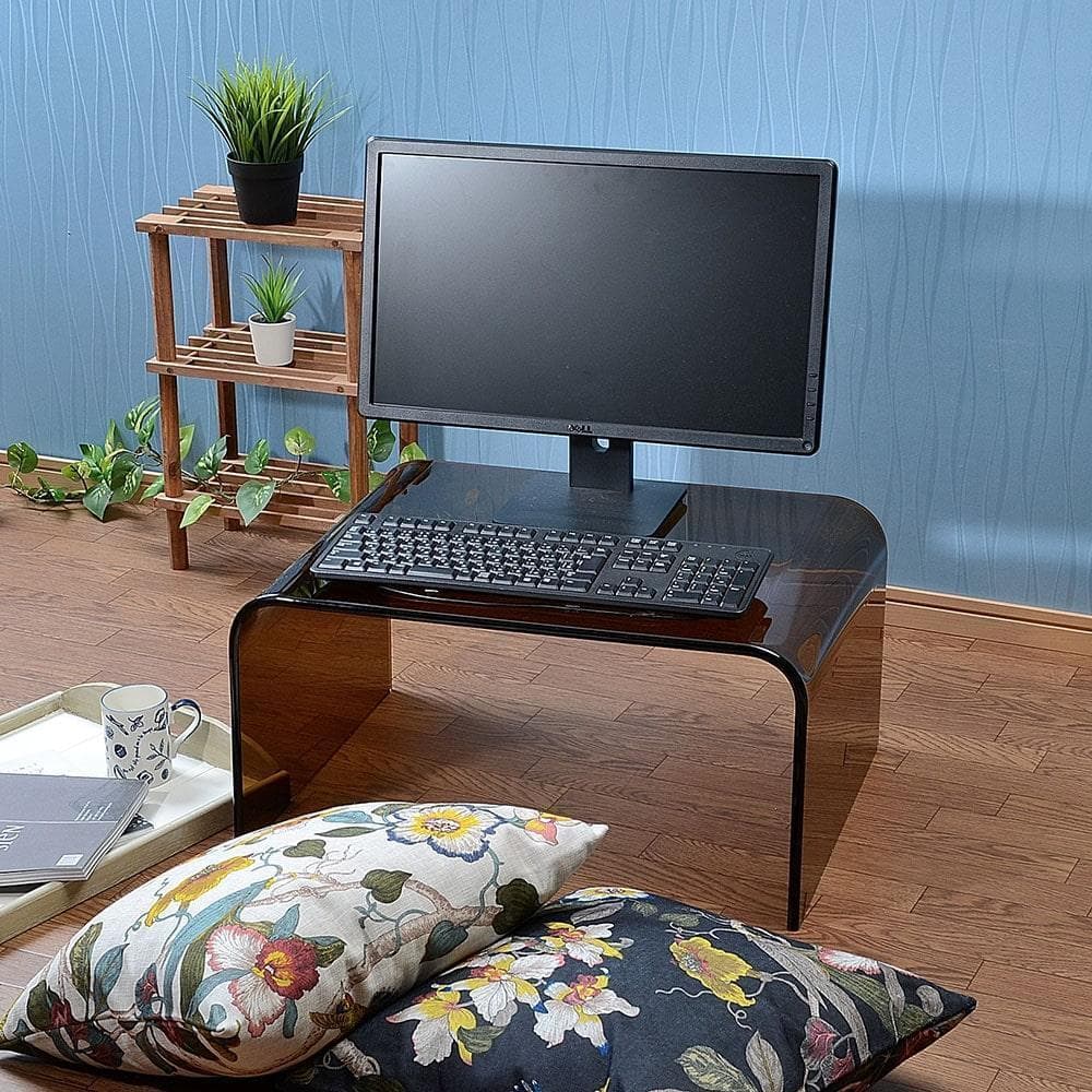 （訳あり）アクリルテーブル　 ローテーブル 　クリアブラウン（約）幅60cm