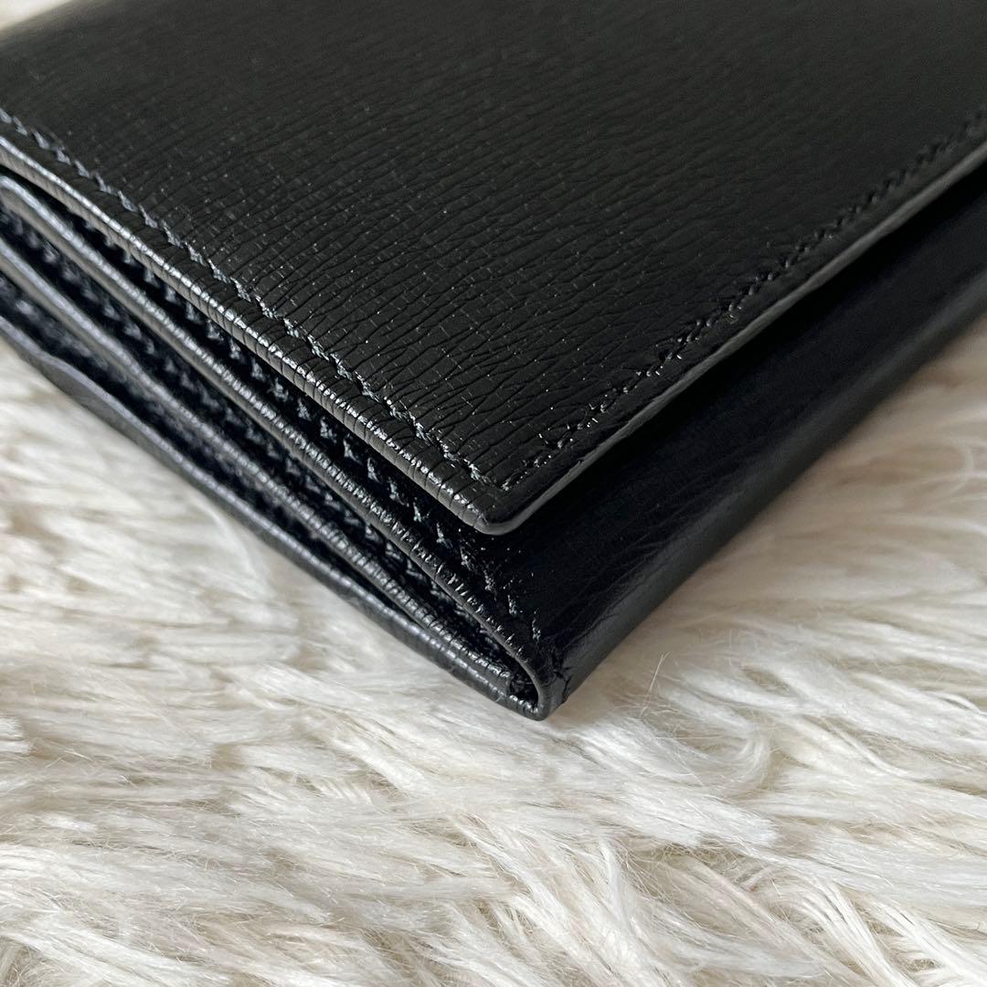 未使用✨グッチ インターロッキング 長財布 二つ折り 本革 ブラック 黒