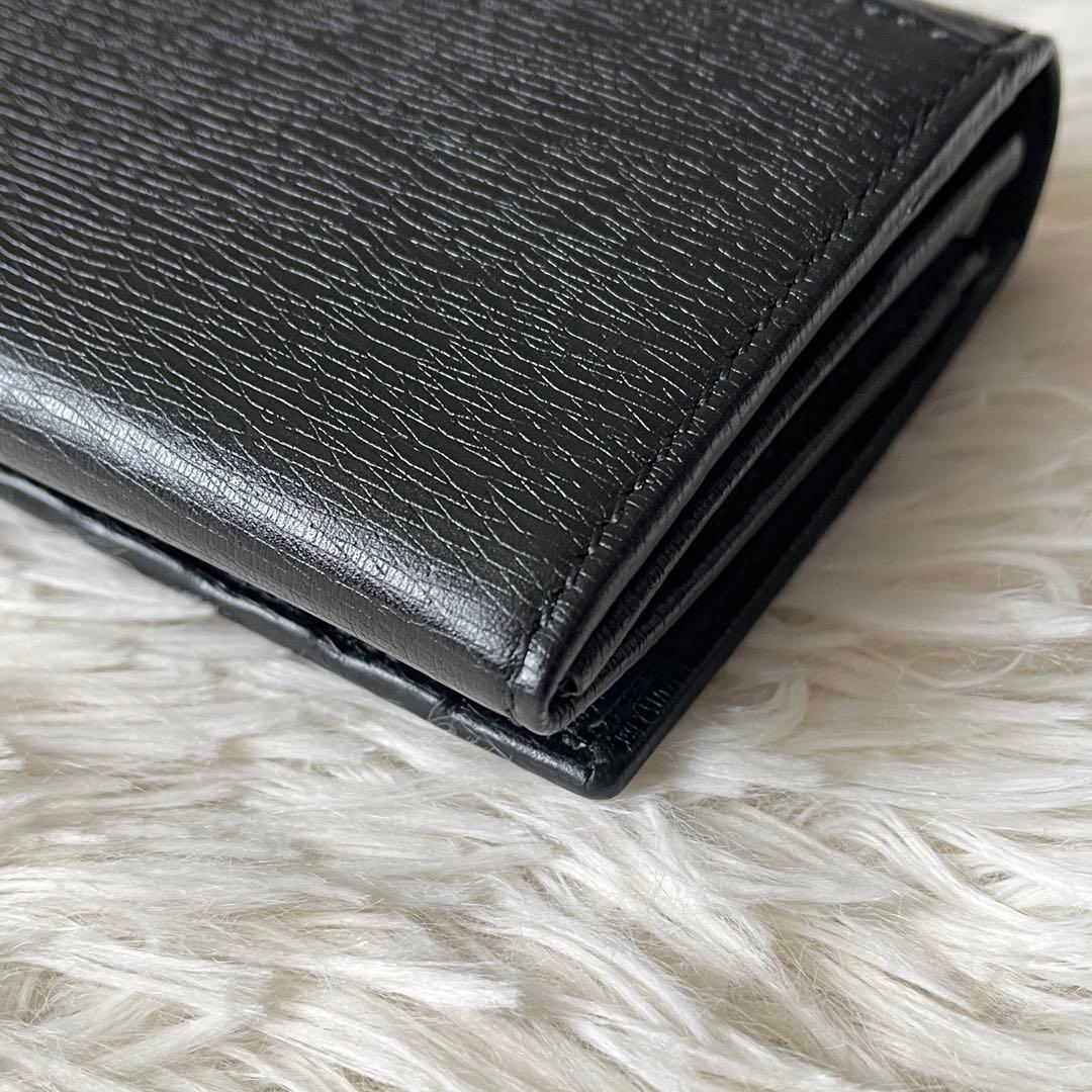 未使用✨グッチ インターロッキング 長財布 二つ折り 本革 ブラック 黒