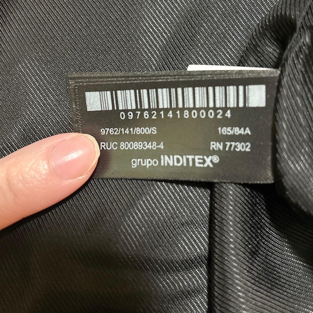 【美品】ZARA ダブルブレスト ナポレオンコート ウール ブラック S