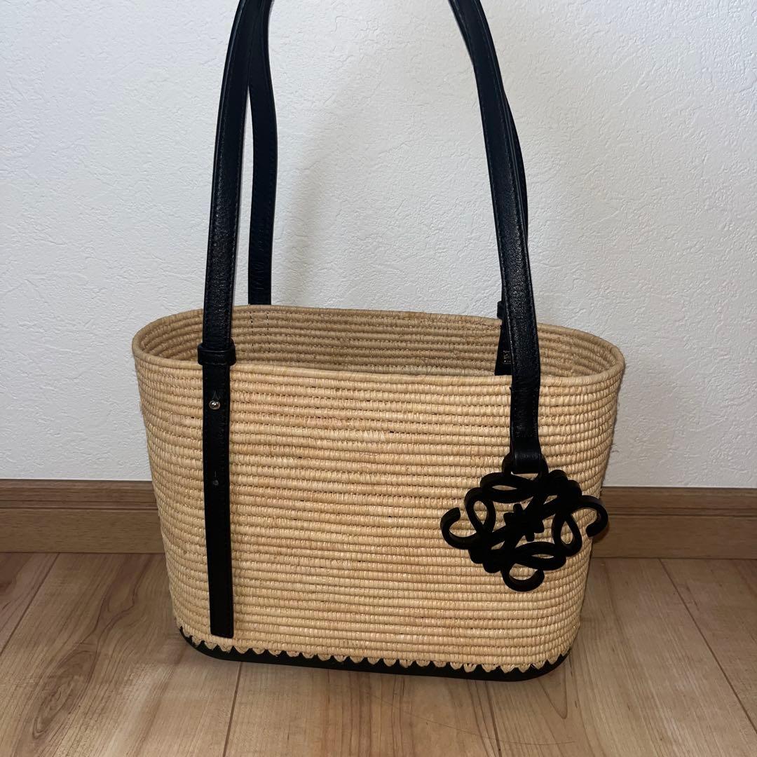 LOEWE かごバッグ ベージュ/黒