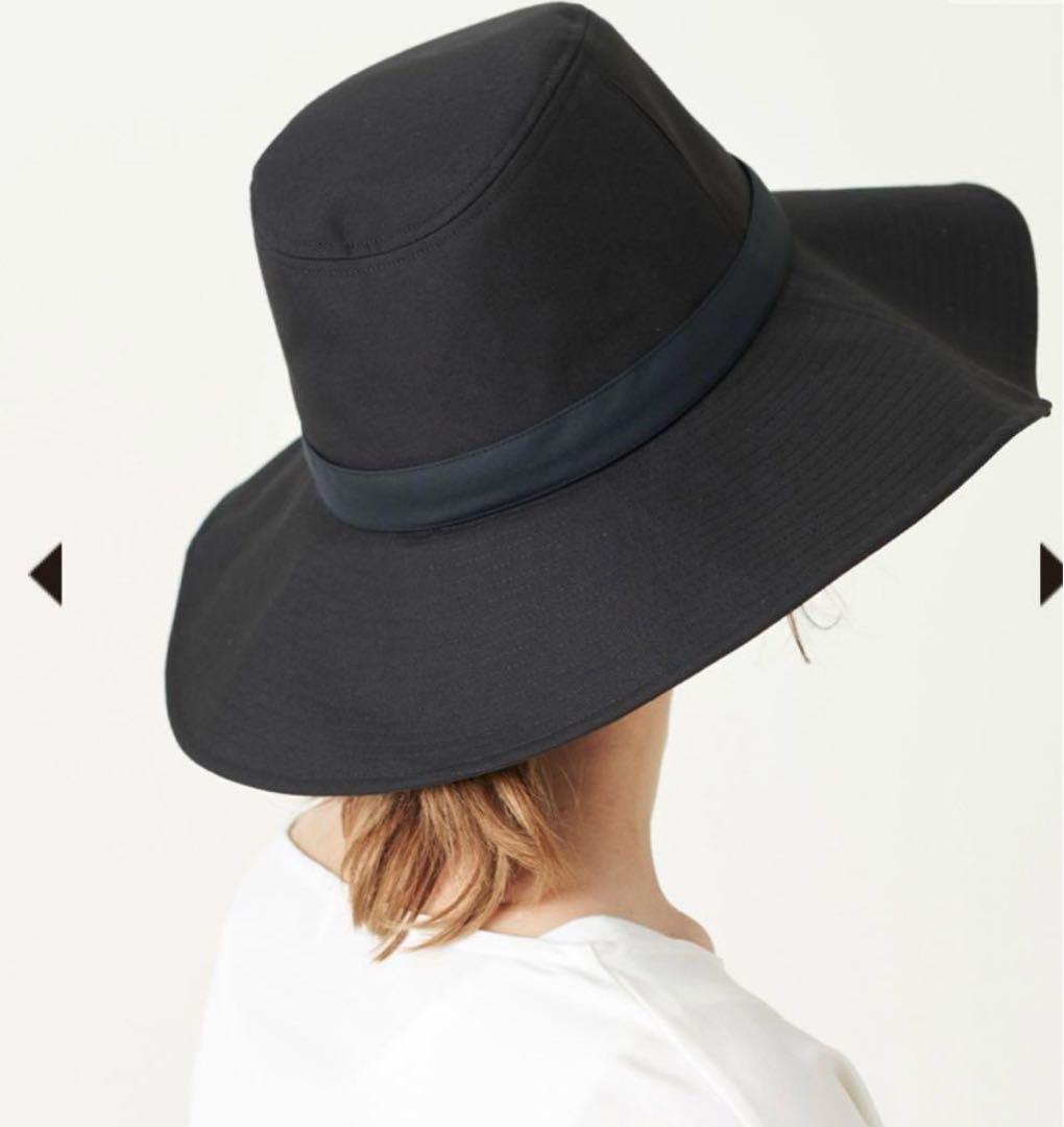 【ほぼ未使用】サンバリア100 ナチュラルテープハット　ブラック