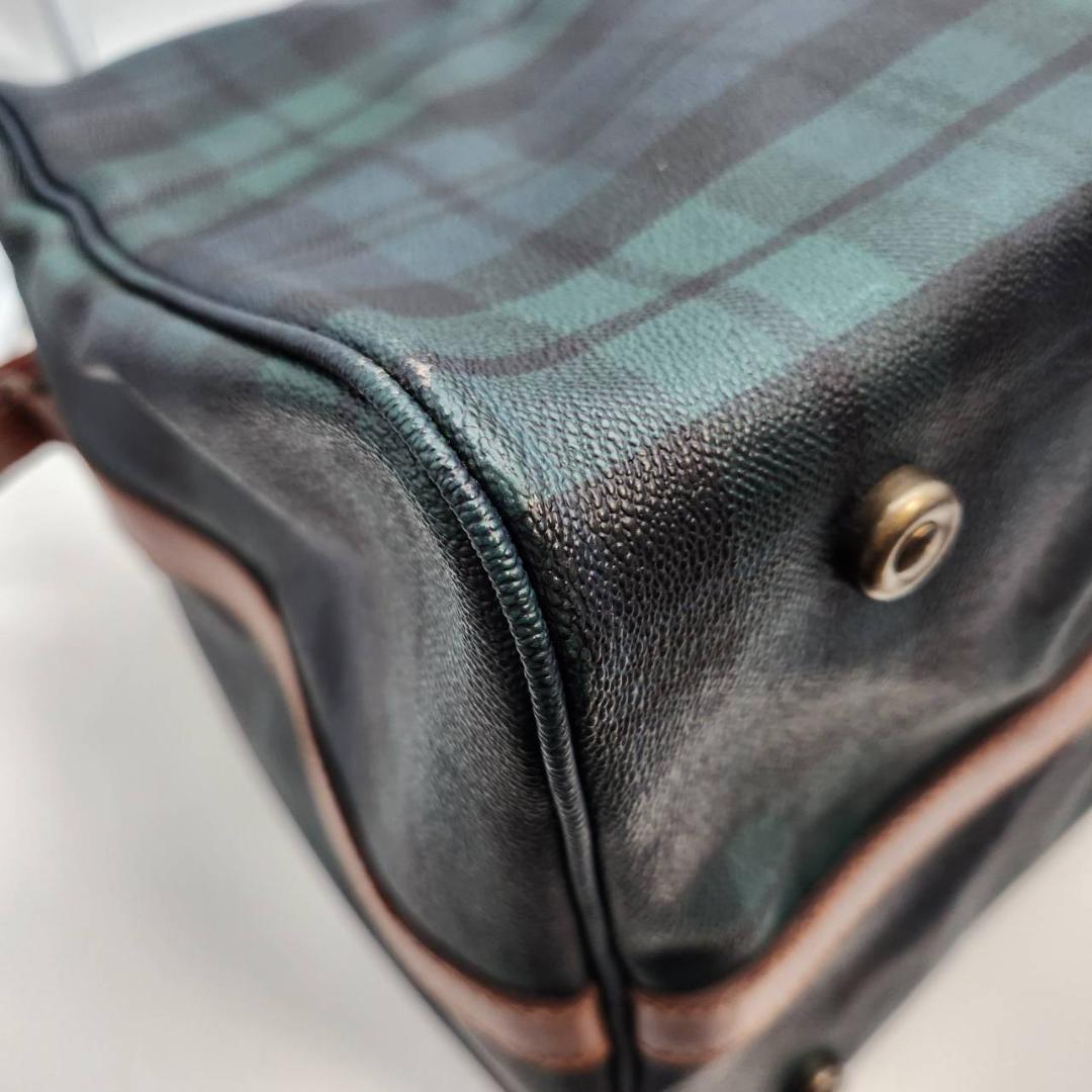 ポロラルフローレン ボストンバッグ 幅60 チェック柄 PVC 旅行鞄 メンズ