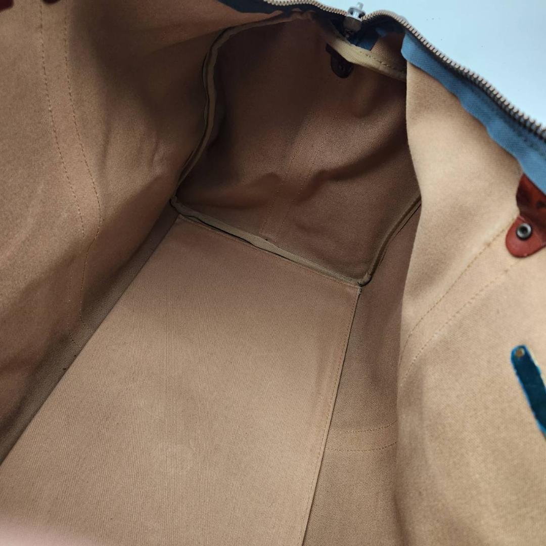 ポロラルフローレン ボストンバッグ 幅60 チェック柄 PVC 旅行鞄 メンズ