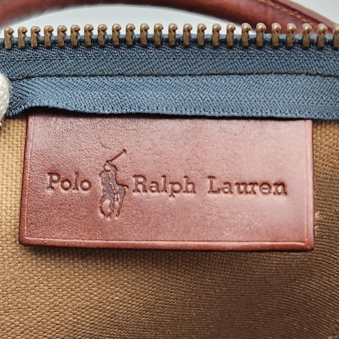 ポロラルフローレン ボストンバッグ 幅60 チェック柄 PVC 旅行鞄 メンズ