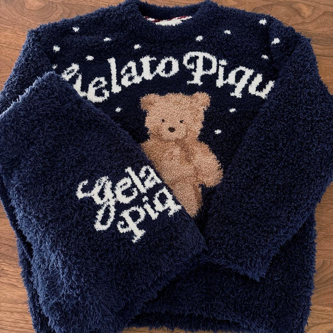 ジェラートピケ　ジェラートスノーベアジャガードプルオーバー＆ショートパンツ