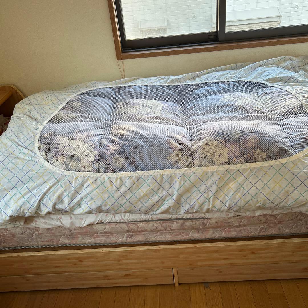 ①綺麗！来客用　花柄羽毛布団　掛け布団　たっぷり1.4kgふかふかあったかい！