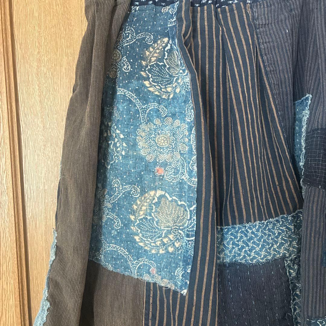 専用　古布　360度　ぐるっと一回り楽しめる縞を基調としたスカート