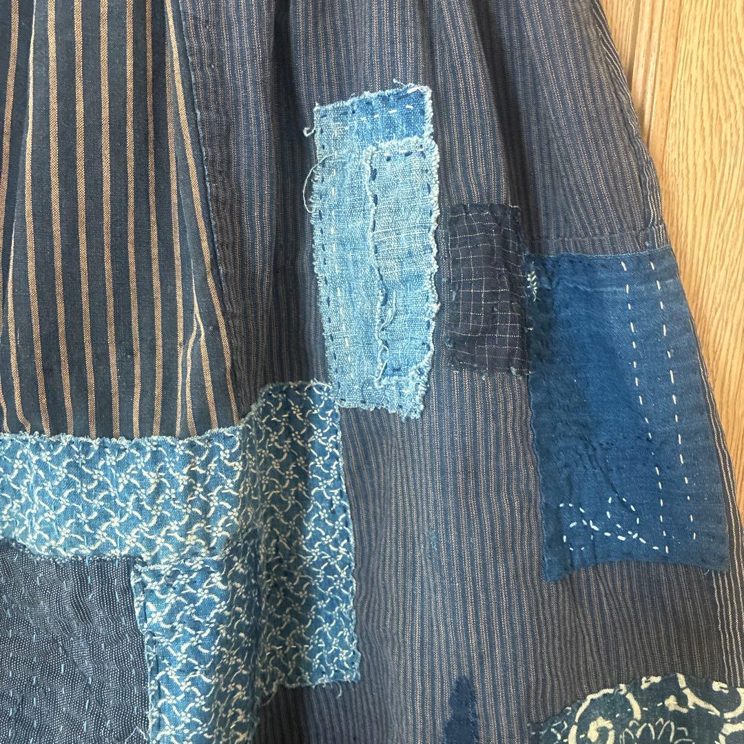 専用　古布　360度　ぐるっと一回り楽しめる縞を基調としたスカート