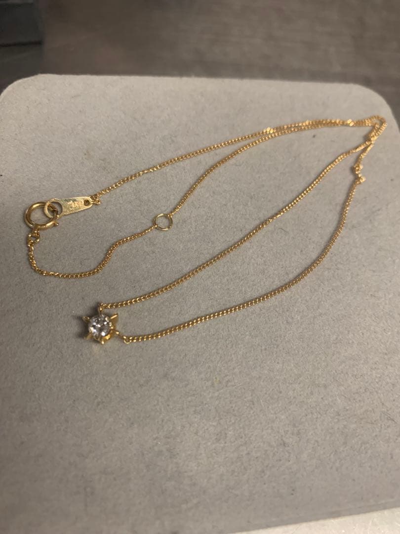 coco です　k18 ダイヤモンドネックレス0.22 18金のネックレス