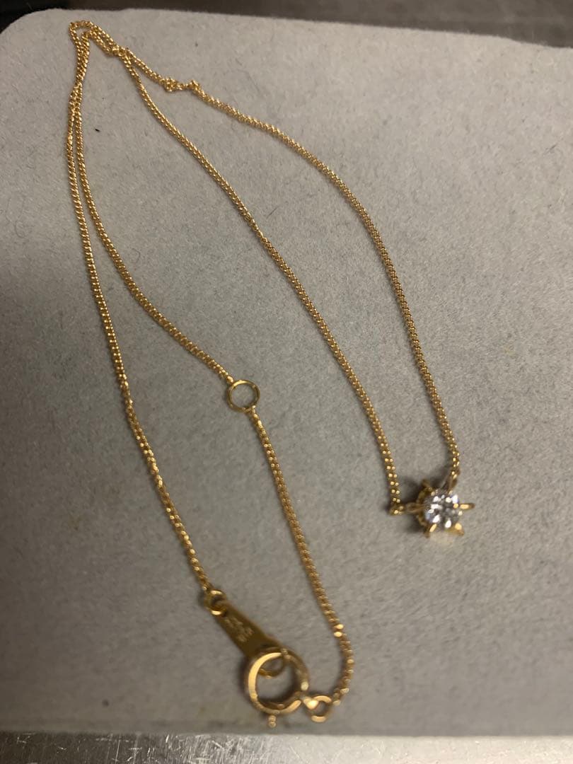 coco です　k18 ダイヤモンドネックレス0.22 18金のネックレス